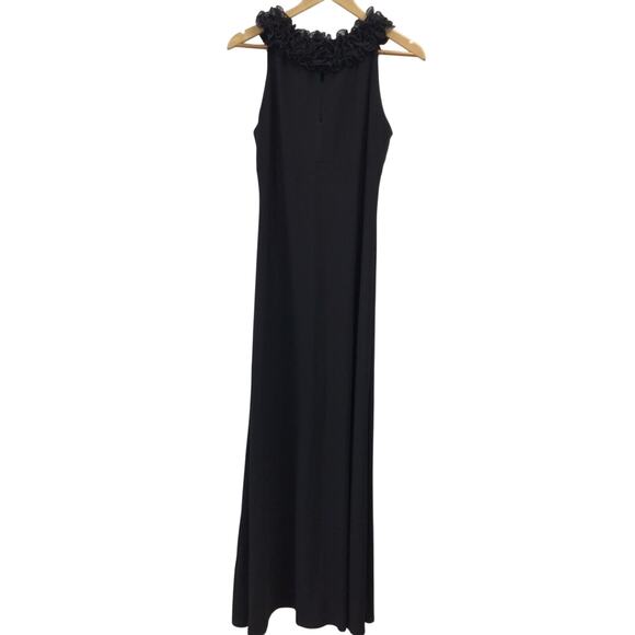 Onyx Nite By Wendye Chaitin Dress Womens 8 Maxi Black - Picture 3 of 7